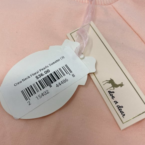 NWT CUTE Baby Girl Pearl Silky Flower Sweatshirt - Picture 6 of 6